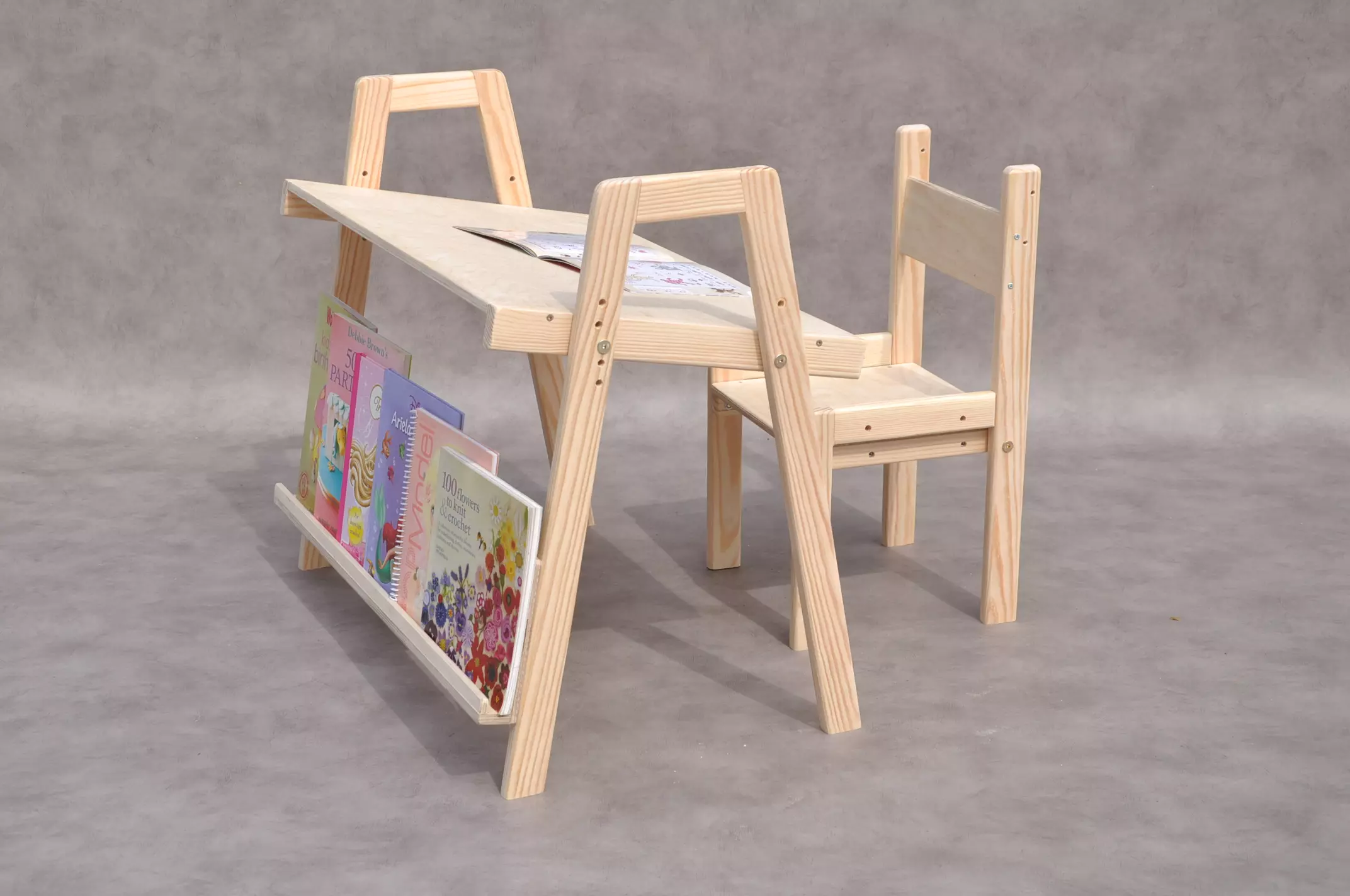 Lasten ergonominen pöytä ja tuoli – säädettävä montessori-toimintavyöhyke, piirtäminen, askartelu, kirjaimet.